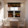 BaoNews Halloween Fall Kitchen Valances Window Curtain, Jack O Lantern Pumpkin Orange Halloween Blackout Decoration Small Window Valances Curtains Drapes for Kitchen Bedroom, 52 X 18 Inch view 2