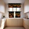 BaoNews Halloween Fall Kitchen Valances Window Curtain, Jack O Lantern Pumpkin Orange Halloween Blackout Decoration Small Window Valances Curtains Drapes for Kitchen Bedroom, 52 X 18 Inch view 3