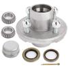 ECCPP Boat Trailer Hub Kit 4 Bolt 1-1/16 L44649 Silver Tapered Spindle Galvanized 2,000 Lbs Axle Kit view 1