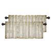 BaoNews Gold Vintage Simple Stripe Kitchen Valances for Windows,Brown Beige Blackout Valances Curtains Multilayer Polyester Drapes for Kitchen Bedroom 2 Pack 52X18 Inches view 1
