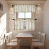 BaoNews Gold Vintage Simple Stripe Kitchen Valances for Windows,Brown Beige Blackout Valances Curtains Multilayer Polyester Drapes for Kitchen Bedroom 2 Pack 52X18 Inches view 2