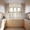 BaoNews Gold Vintage Simple Stripe Kitchen Valances for Windows,Brown Beige Blackout Valances Curtains Multilayer Polyester Drapes for Kitchen Bedroom 2 Pack 52X18 Inches view 3