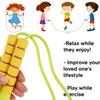 4 Pack Adjustable Soft Skipping Rope with Skin-Friendly Foam Handles for Kids, Children, Students and Adults, Fitness Jump Rope For Outdoor, Party Favor, Exercise Activity (pink+blue+green+orange) view 4