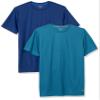 Amazon Essentials Men's Performance Tech Workout T-Shirts, Pack of 2, Dark Blue/Teal Blue, X-Small view 1