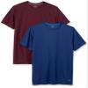 Amazon Essentials Men's Performance Tech Workout T-Shirts, Pack of 2, Burgundy/Navy, Small view 1