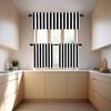 BaoNews Simple Striped Kitchen Valances Window Curtain, Black White Zebra Stripe Pattern Modern Blackout Decoration Small Window Valances Curtains Drapes for Kitchen Bedroom, 52 X 18 Inch Set of 2 view 3