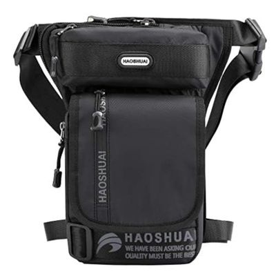 Casual Drop Leg Bag Outdoor Waist Pack for Men Women Travel Tactical Sports Motorcycle Bike Cycling Hiking Hunting Fishing Hip Bum Belt Waist Fanny Pouch Thigh Pocket