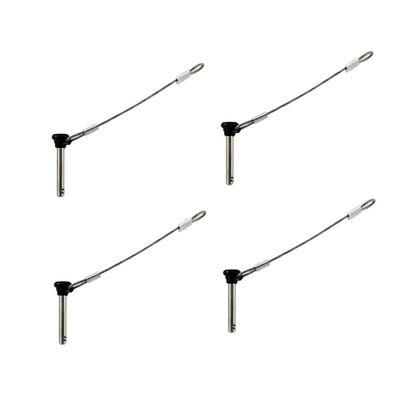 4PIECES of Stainless Bimini top 3/16" Pull pins, Usable Length 1"(25mm), Total Length 1-1/2"(39mm) Marine Hardware