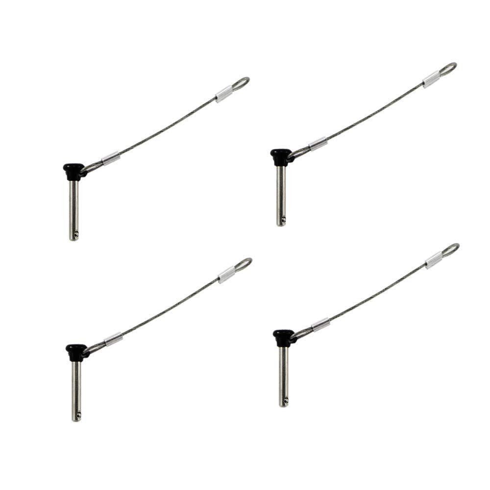 4PIECES of Stainless Bimini top 3/16" Pull pins, Usable Length 1"(25mm), Total Length 1-1/2"(39mm) Marine Hardware