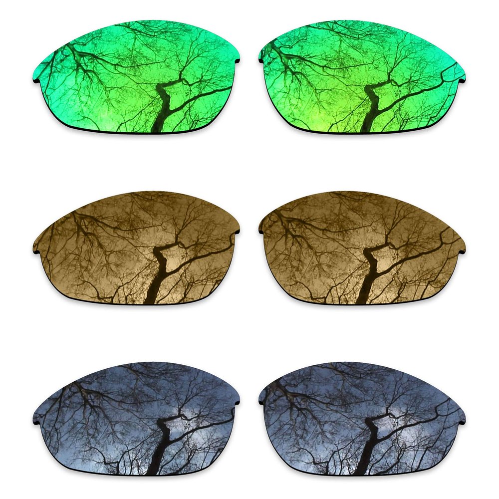 ToughAsNails 3 Pair Polarized Replacement Lenses for Oakley Half Jacket Pack-SBE4