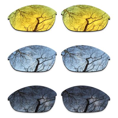 3 Pair Polarized Replacement Lenses for Oakley Half Jacket Pack-BS25