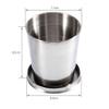 Magik 3-6 Pack Stainless Steel Portable Camping Hiking Sports Compact Travel Folding Collapsible Cups (3, S+M+L(1 Each)) view 4