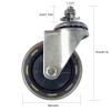 4'' Quiet Rubber Wheel Replacement for Hoverboard Seat Attachment (Single Bolt Type) (4'') view 2