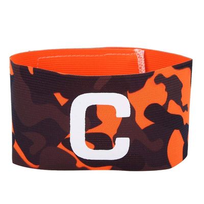 Tbest Captain Armband, Multi-Color Hook and Loop Design Nylon Outdoor Team Sports Groups Soccer Armbands Adjustable Player Bands(Orange) Football Supplies Captain Armband
