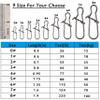 120pcs Fishing Duo Lock Snaps,Strong Nice Snap Swivel Stainless Steel Lure Hook Connector Fishing Tackle for Freshwater Saltwater,Test 26LB-220LB (5#) view 3