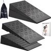 Squat Wedge for Heel Elevated Squats: Adjustable Rubber 4Pcs Calf Raise Block - Improve Range of Motion & Strength - Gym Exercise Physical Recovery view 1