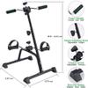 Pedal Exerciser Bike Hand Arm Leg and Knee Peddler Adjustable Fitness Equipment for Seniors, Elderly Home Pedal Exercise Bike for Total Body, with Gift Box view 2