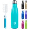 BOGI 25oz Insulated Water Bottle Double Wall Vacuum Stainless Steel Water Bottles, Leak Proof Metal Sports Water Bottle Keeps Drink Hot and Cold - Perfect for Outdoor Sports Camping Biking (Mint) view 1
