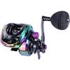 Sougayilang Baitcasting Reels - Colorful Fishing Reel, High Speed Baitcaster with 9+1 Ball Bearings, Gear Ratio 8.0:1, Magnetic Brake System Power Handle Casting Reels -Left Handed-Colorful view 1