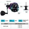 Sougayilang Baitcasting Reels - Colorful Fishing Reel, High Speed Baitcaster with 9+1 Ball Bearings, Gear Ratio 8.0:1, Magnetic Brake System Power Handle Casting Reels -Left Handed-Colorful view 2