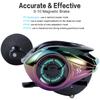 Sougayilang Baitcasting Reels - Colorful Fishing Reel, High Speed Baitcaster with 9+1 Ball Bearings, Gear Ratio 8.0:1, Magnetic Brake System Power Handle Casting Reels -Left Handed-Colorful view 4