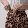Womens Skirt Leopard Print Midi Long Shirring Skirts High Waisted A Line Skirtss Yellow M view 3