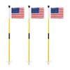 KINGTOP Golf Flagsticks Mini, Putting Green Polyester Double-Sewn US Golf Flag for Yard, All 3 Feet, Golf Pin Flags Set, Fiberglass Portable 2-Section Design view 1