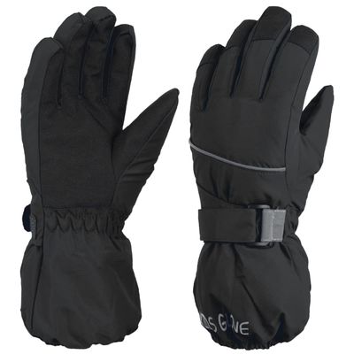 TRIWONDER Kids Winter Ski Snow Gloves Children Snowboard Gloves Cold Weather Waterproof for Boys Girls Toddler (Black, S (4-6 Years Old))