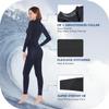 Dark Lightning Full Body Wetsuit Women, 3/2mm Wet Suit for Women Cold Water Swimming,Womens Diving Surfing Snorkeling Kayaking,Triathlon Wetsuit Women,Black,XXL view 2