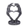 Nemesis Now Gothic Mummified Love Heart Hands Jewellery Dish Holder, Silver, 22cm view 1