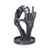 Nemesis Now Gothic Mummified Love Heart Hands Jewellery Dish Holder, Silver, 22cm view 2