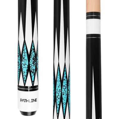 Pathline Pool Cue Stick - 58 inch Canadian Maple Billiard Pool Stick (Blue 18oz)
