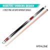 Pathline Pool Cue Stick - 58 inch Canadian Maple Billiard Pool Stick (Red 18oz) view 2