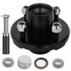 ECCPP Boat Trailer Hub Kit 4 Bolt 1-1/16 L44649 Black Round Spindles 2,000 Lbs Axle Kit Idler Hubs view 1
