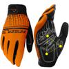FINGER TEN Workout Gloves Touchscreen for Men Women with Padding, Full Hand Gym Exercise Weight Lifting Gloves Male Female, Non Slip Fitness Gloves Extra Grip for Cycling Climbing Hiking (Orange, XL) view 1