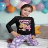 4th Birthday Girl Shirt - Paw Patrol Skye Long Sleeve Tee and Fun Party Gift for 4-Year-Old Toddlers and Kids 4T Black view 2