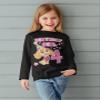 4th Birthday Girl Shirt - Paw Patrol Skye Long Sleeve Tee and Fun Party Gift for 4-Year-Old Toddlers and Kids 4T Black view 3