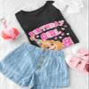 Skye Paw Patrol 4th Birthday Girl Shirt for 4 Year Old Girls - Pup-Themed Party Toddler T-Shirt 5T Black view 4
