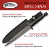 SANZ Damascus Hunting Knife 12.5 Inch - Camping Knife with Full Tang Blade, Damascus Handle & Sheath - Black Outdoor Knife for Hunting, Camping & Outdoor uses view 2