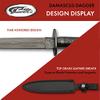 SANZ Damascus Hunting Knife 12.5 Inch - Camping Knife with Full Tang Blade, Damascus Handle & Sheath - Black Outdoor Knife for Hunting, Camping & Outdoor uses view 3