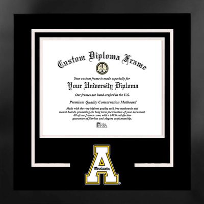 Campus Images NCAA Appalachian State Mountaineers Unisex Spirit Diploma Manhattan Black Frame with Bonus Lithograph, Black, One Size