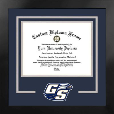 Campus Images Georgia Southern University Diploma Frame 12 x 15 Manhattan Black Printed Logo Navy & Gray Mats