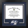 Campus Images Georgia Southern University Diploma Frame  12 x 15 Manhattan Black  Printed Logo  Navy & Gray Mats view 1