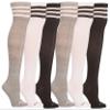 6 Pairs Of Yacht & Smith Womens Over the Knee Socks, Assorted Premium Soft, Cotton Colorful Patterned view 1