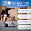 The Skill Board - Wooden Balance Board for Adults - Wobble Board for All Sports, Gym, Standing Desk - Balance Trainer, Fitness Ball, Ball Pump, Grip Tape view 3