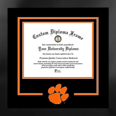 Campus Images NCAA Clemson Tigers Unisex Spirit Diploma Manhattan Black Frame with Bonus Lithograph, Black, One Size (SC994MBSD-1185)