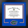 Campus Images University of Florida Diploma Frame  11.5 x 16, Manhattan Black with Royal & Orange Mats and Bonus Campus Lithograph, Officially Licensed view 1
