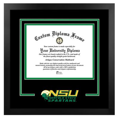 Campus Images NCAA Norfolk State Spartans Unisex Spirit Diploma Manhattan Black Frame with Bonus Lithograph, Black, One Size