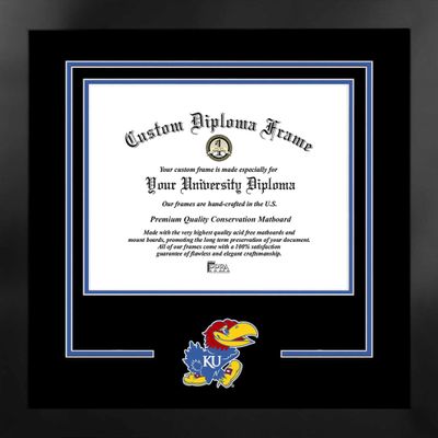 Campus Images NCAA Kansas Jayhawks Unisex Spirit Diploma Manhattan Black Frame with Bonus Lithograph, Black, One Size (KS999MBSD-1185)