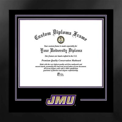 Campus Images James Madison University, 12 x 16 Manhattan Black  Printed Logo, Black & Purple